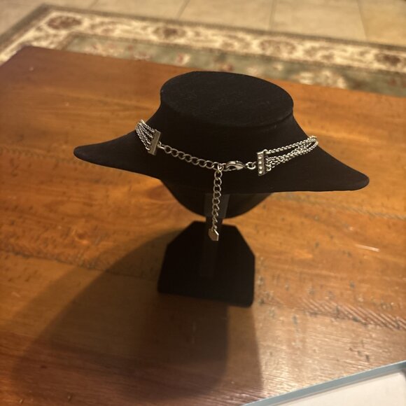 touchstone crystal by swarovski Necklace Silver Tone Angelique - Picture 5 of 6